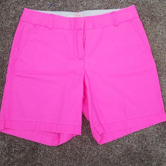 J. CREW Factory neon pink chino shorts - Picture 5 of 8